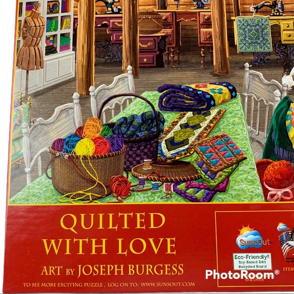 Quilted With Love Joseph Burgess Larger Piece 1000+ pieces Puzzle Quilts Country - Picture 3 of 5